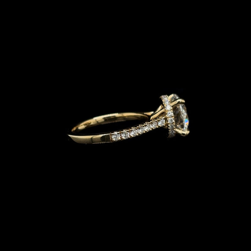 Round Lab Diamond Engagement Ring right view.