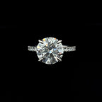 Round Lab Diamond Engagement Ring (4.54cts Total, 4.04cts Centre)