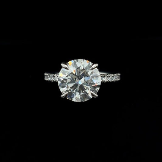 Round Lab Diamond Engagement Ring (4.54cts Total, 4.04cts Centre)