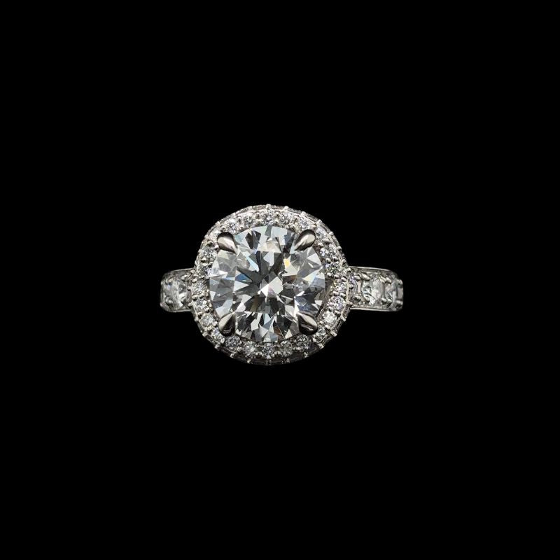 Round Lab Diamond Engagement Ring (4.85cts Total, 3.07cts Centre)