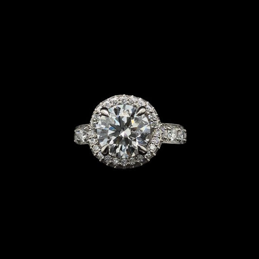 Round Lab Diamond Engagement Ring (4.85cts Total, 3.07cts Centre)