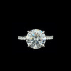 Round Lab Diamond Engagement Ring (4.97cts Total, 4.43cts Centre)