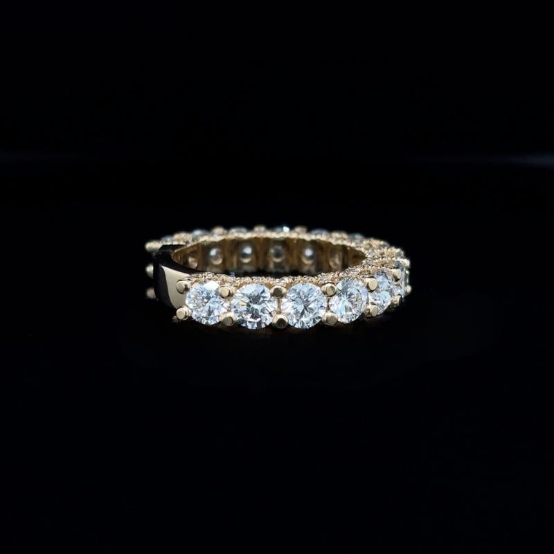 Round Lab Diamond Wedding Band (3.51cts Total)