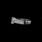 Round Multi Row Band Lab Diamond Engagement Ring (4.59cts Total, 3.06cts Centre)
