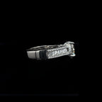 Round Multi Row Band Lab Diamond Engagement Ring (4.59cts Total, 3.06cts Centre)