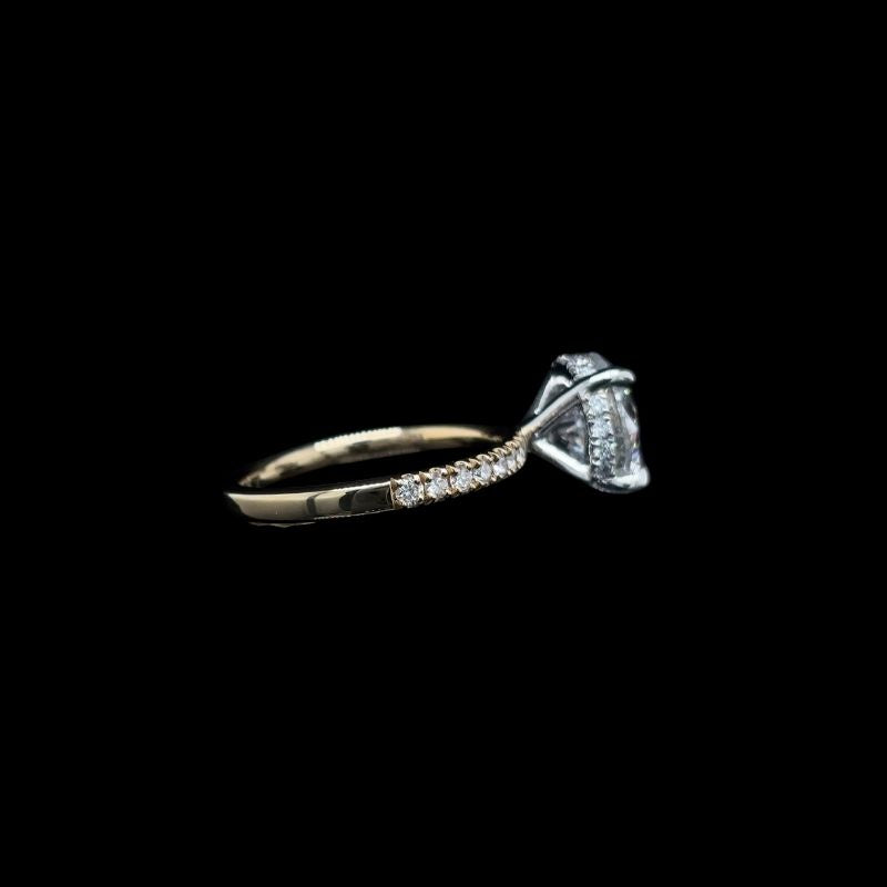 Round Lab Diamond Engagement Ring (3.47cts Total, 3.02cts Centre)