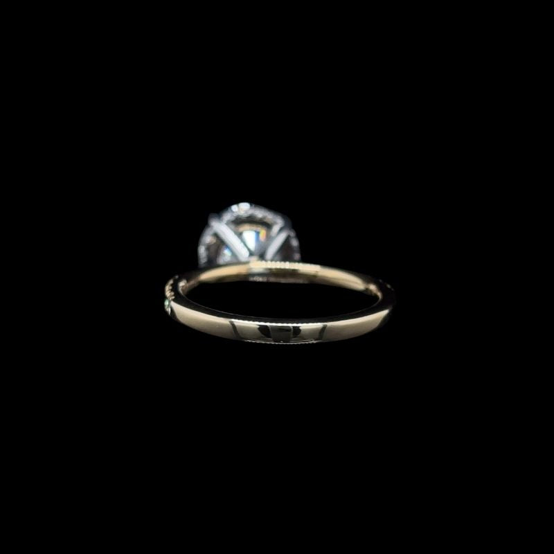 Round Lab Diamond Engagement Ring (3.47cts Total, 3.02cts Centre)