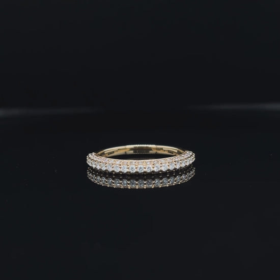 360° view of 3D Pave Lab Diamond Wedding Band.