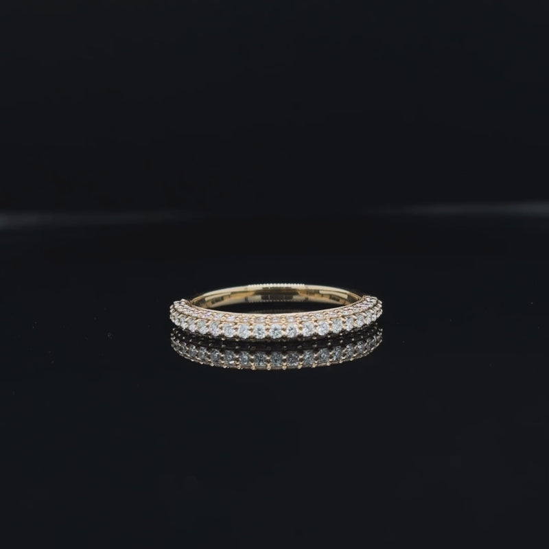 360° view of 3D Pave Lab Diamond Wedding Band.