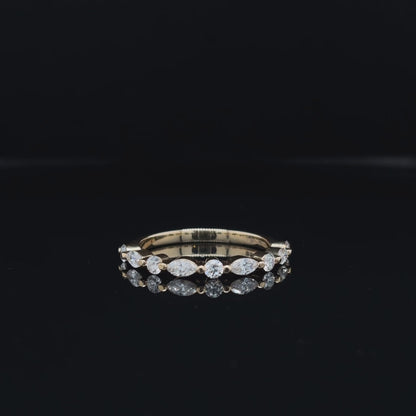 Bubble Marquise Lab Diamond Wedding Band (0.51ct Total)