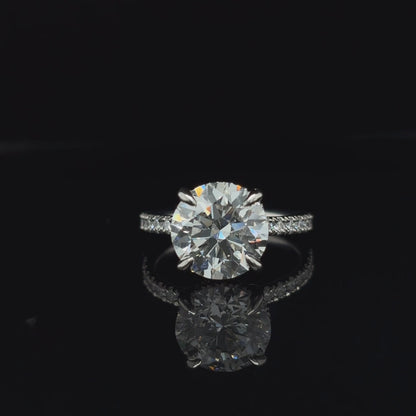 Round Lab Diamond Engagement Ring (4.54cts Total, 4.04cts Centre)