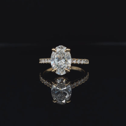Oval Lab Diamond Engagement Ring (2.68cts Total, 2.07cts Centre)